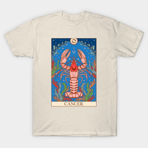 Zodiac sign tarot card Cancer T-Shirt by OccultOmaStore